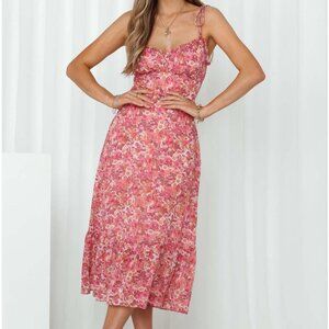 Hello Molly Pink Midi Dress